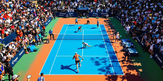 Giocatori in azione durante una partita di padel.