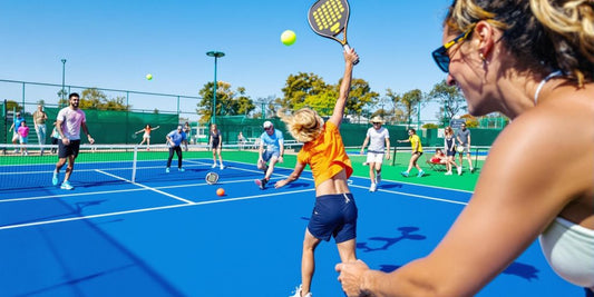 Giocatori di padel in azione su un campo