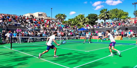 Giocatori in azione su un campo di padel.