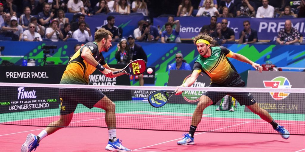 Due squadre pronte a combattere nel padel.